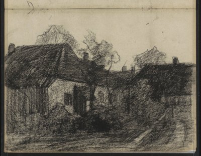 Huizen in Diepenheim door Willem Arnoldus Witsen